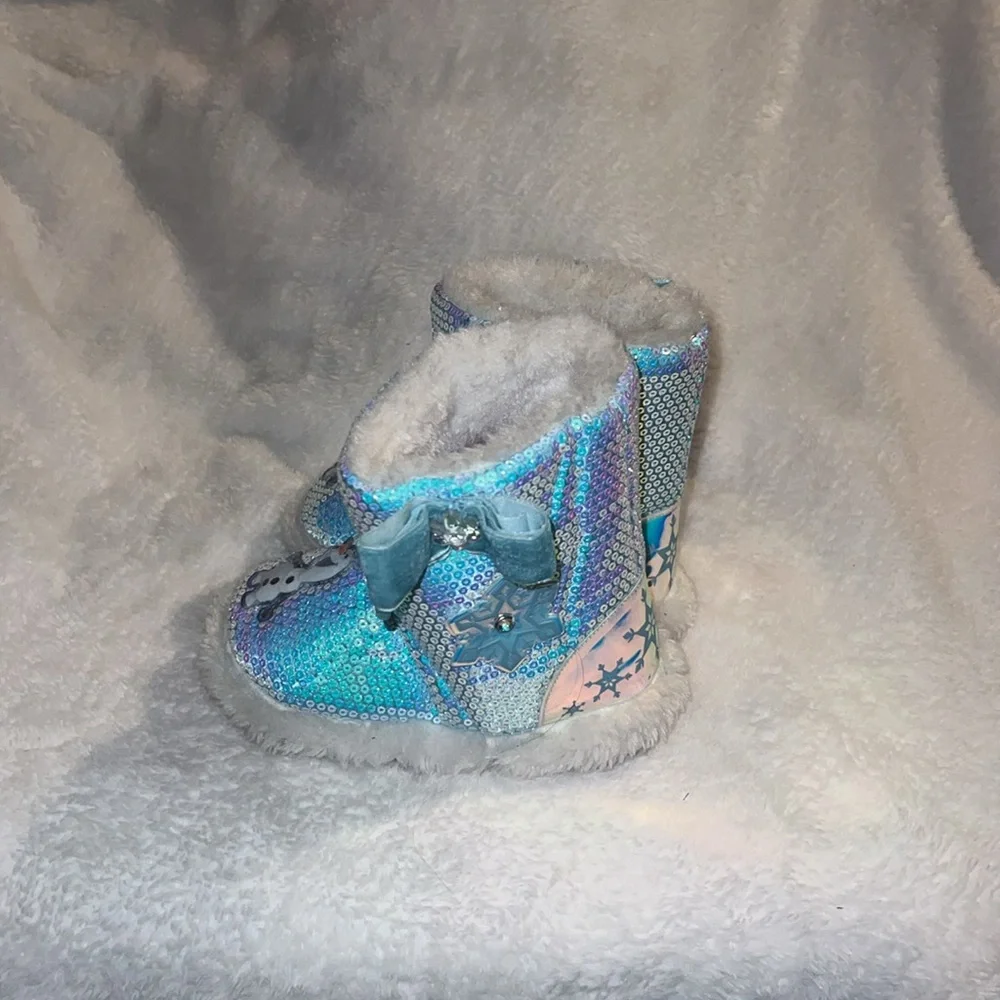 Disney Frozen Elsa & Olaf Sequin Toddler Boots - Blue
